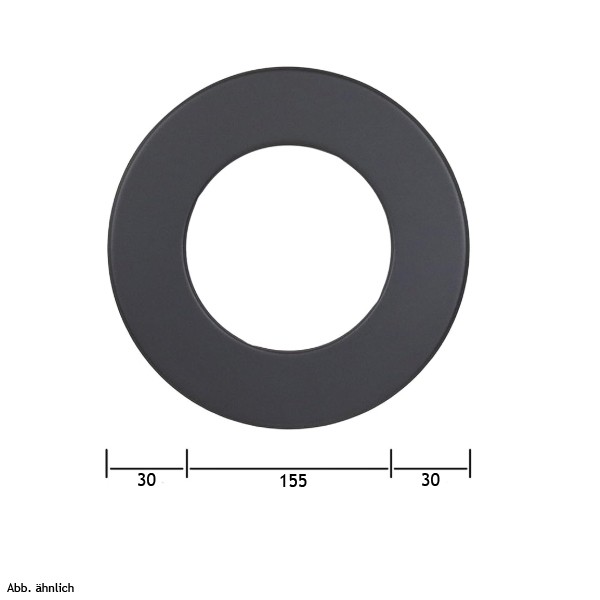 Rocky Rosette 3cm, DM150, Farbe: Schwarz