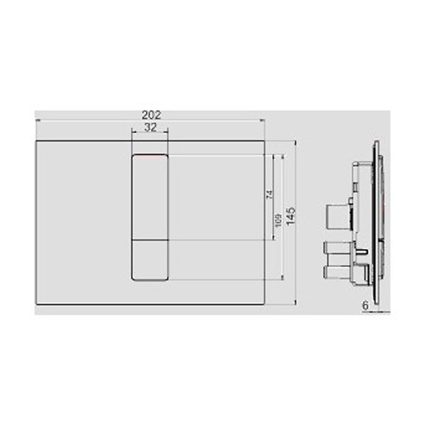 SANIT Betätigungsplatte Ineo Bright 2C Glas anthrazit