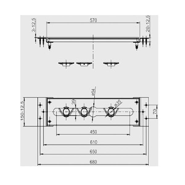 SANIT INEO RIM - Modulplatte für Armaturen