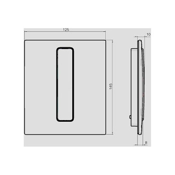 SANIT Urinal Abdeckplatte Ineo Bright Glas anthrazit