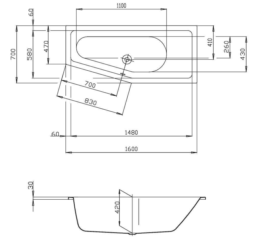 Wannenset Polypex Badewanne EGO R