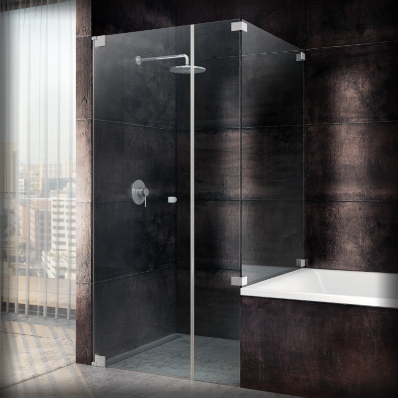 Sprinz Nexa Pendeltüren oder Tür nach außen öffnend, Ecke neben Wanne, 900x 900x 2000 mm
