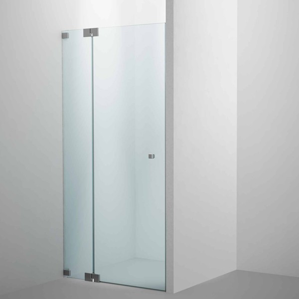 SPRINZ Omega Duschabtrennung für Nische, Pendel- oder Drehtür mit Festteil, 1000 x 2000, verschiedene Profilfarben, O21.0