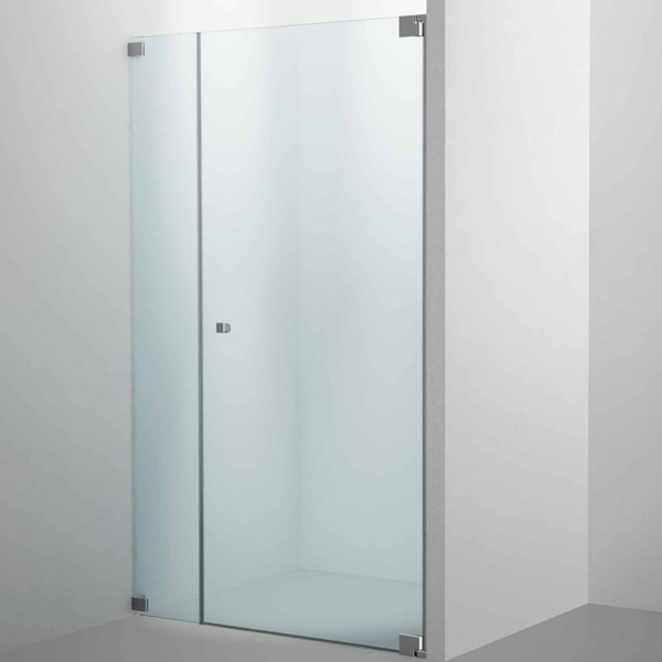 SPRINZ Omega Duschabtrennung für Nische, Pendel- oder Drehtür mit Festteil, 1000 x 2000, verschiedene Profilfarben, O23.0