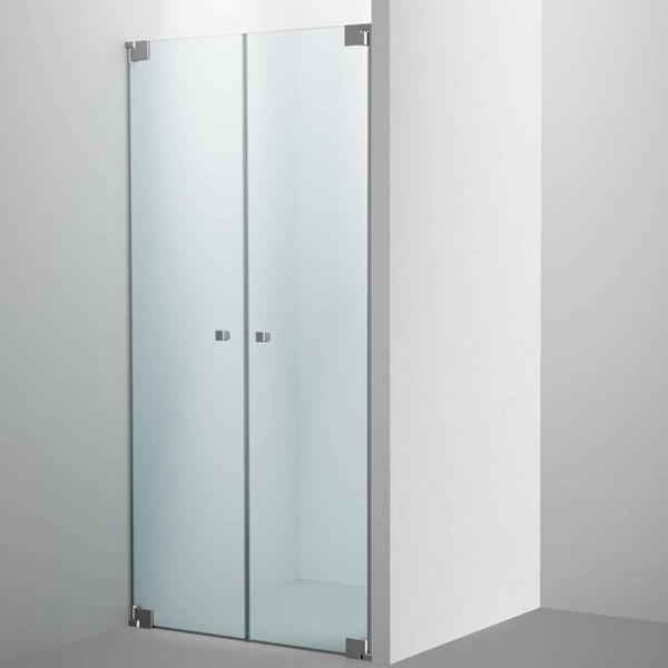 SPRINZ Omega Duschabtrennung für Nische, zwei Pendeltüren ohne Festteil, 1200 x 2000, verschiedene Profilfarben, O22.1