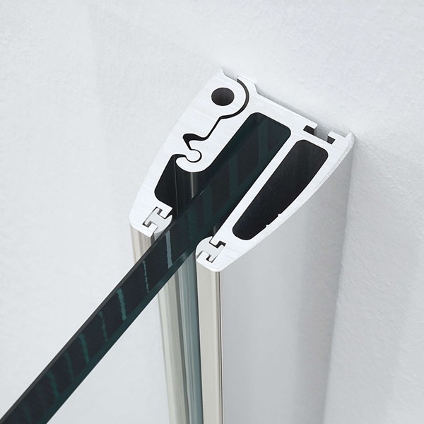 SPRINZ Rocky-Line I Walk-in Duschabtrennung, 1400 x 2100, teilgerahmt, verschiedene Profilfarben, IP31.2