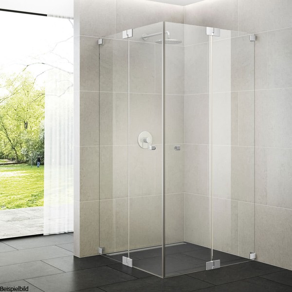 SPRINZ Rocky-Line O Duschabtrennung 900 x 900 x 2000, Eckeinstieg mit Pendeltüren, verschiedene Profilfarben, O10.9