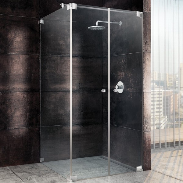 SPRINZ Rocky-Line O Duschabtrennung 900 x 900 x 2000, Fronteinstieg mit Pendeltüren, verschiedene Profilfarben, O19.5