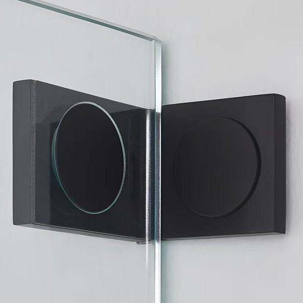 SPRINZ Rocky-Line O Duschabtrennung, Fünfeckdusche, Eckeinstieg mit Pendeltüren und zwei Festteilen, 1000 x 1000 x 2000, verschiedene Profilfarben, O52.0