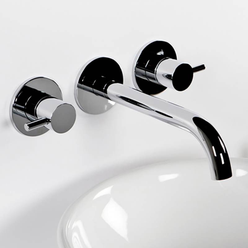 Steinberg Serie 100 3-Loch Waschtisch-Wand-Armatur, chrom