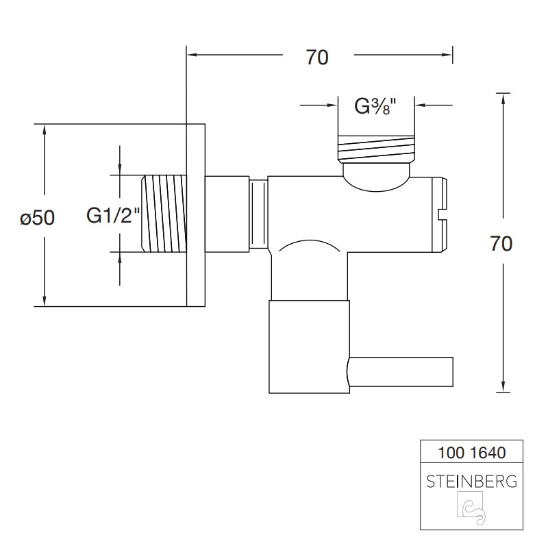 Steinberg Serie 100 Eckventil 1/2", chrom