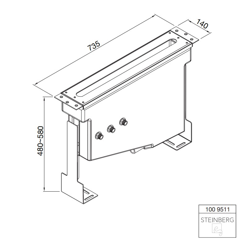 Steinberg Serie 100 Montagegestell mit Montageplatten, für Wannenrandarmaturen