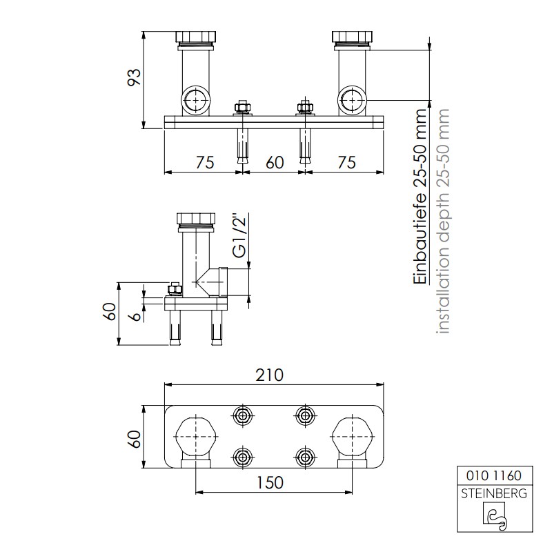 Steinberg UP Unterputz Einbaukörper 1/2"