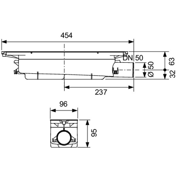 TECE drainprofile 1600 mm, Set-Angebot Duschrinne mit Ablaufgehäuse, in zwei Farben