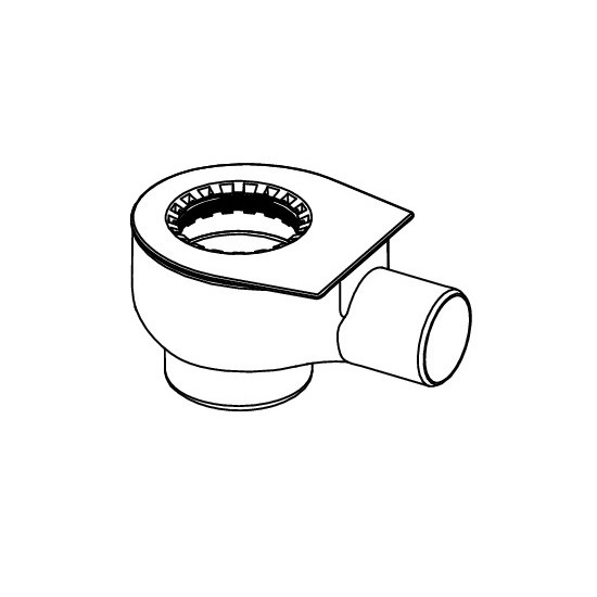 TECEdrainline Ablauf "Norm" DN 50 Auslauf seitlich, 0,8 l/s