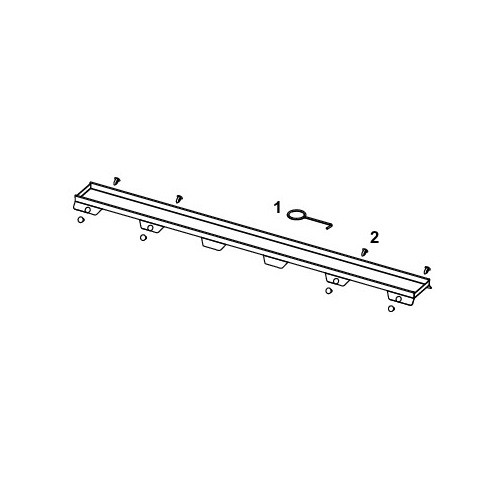 TECEdrainline Fliesenmulde "plate II" 700 mm Edelstahl, gerade