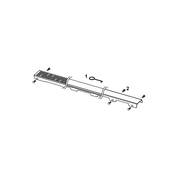TECEdrainline Glasabdeckung, schwarz satiniert, 800 mm