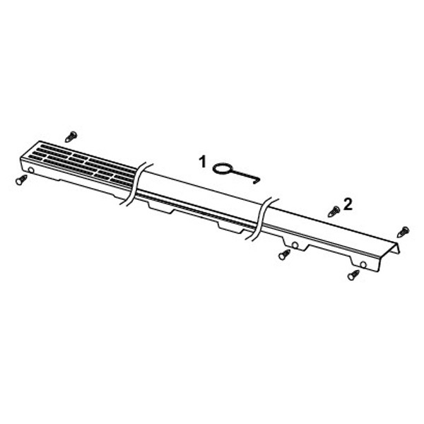 TECEdrainline Glasabdeckung, weiß satiniert, 1000 mm