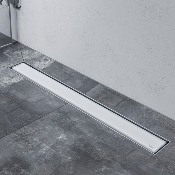 TECEdrainline Glasabdeckung, weiß satiniert, 700 mm
