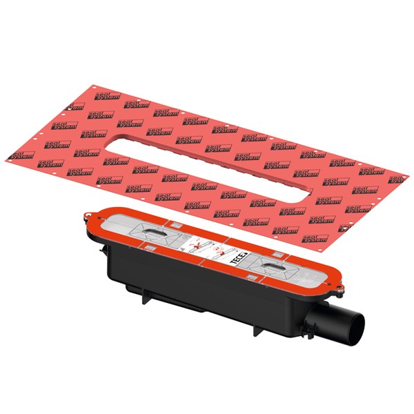 TECEdrainprofile 1600 mm, Set-Angebot Duschrinne mit Ablaufgehäuse, in zwei Farben