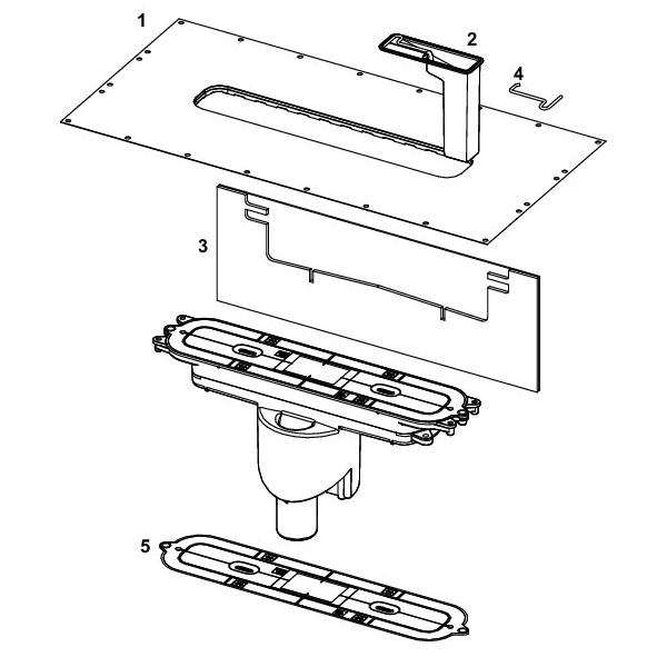 TECEdrainprofile Ablauf "senkrecht", DN 50, Ablaufleistung 1,2 l/s