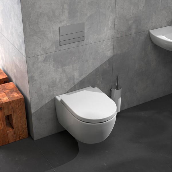 TECEloft Set, Keramik mit cyclon flush und WC-Sitz im klassisch-hohen Design