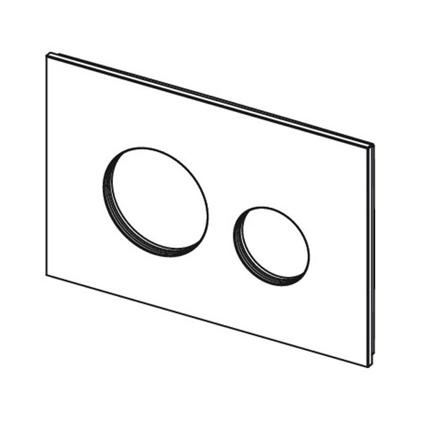 TECEloop Blende für WC-Betätigungsplatte Glas weiß