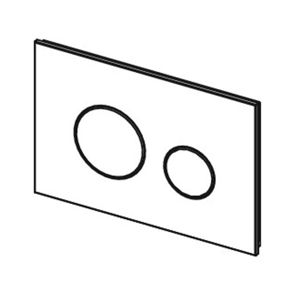 TECEloop WC-Betätigungsplatte Kunststoff Zweimengentechnik weiß Tasten Chr. glzd.
