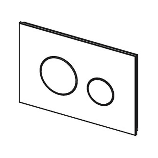TECEloop WC-Betätigungsplatte Glas schwarz Tasten weiß Zweimengentech.