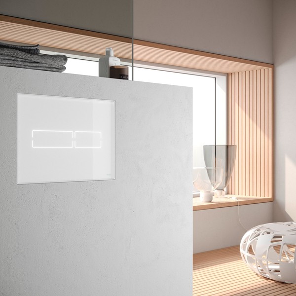TECElux Mini WC-Betätigungsplatte mit elektronischer Auslösung, im Set mit WC-Modul,
