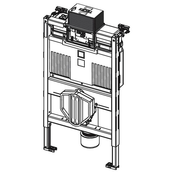 TECEprofil WC-Modul mit Uni-Spülkasten, Bauhöhe 820 mm