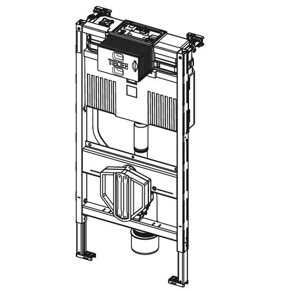 TECEprofil WC-Modul mit Uni-Spülkasten, Bauhöhe 980 mm