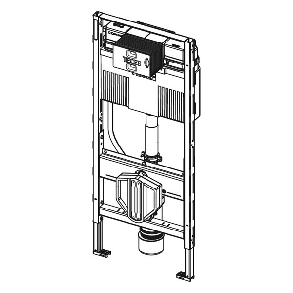 TCprofil WC-Modul mit Uni-Spülkasten und var. HV unteren Bauraums, BH 1120 mm