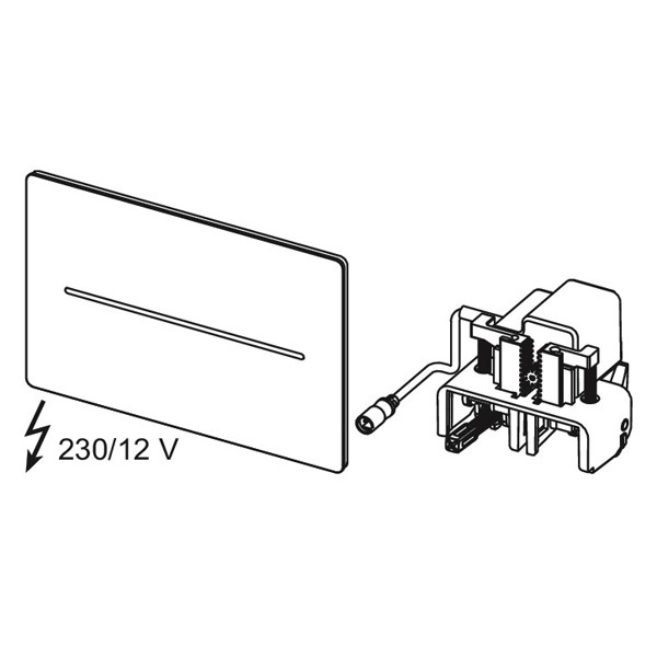 TECEsolid WC-Elektronik, 12 V-Netz, schwarz matt