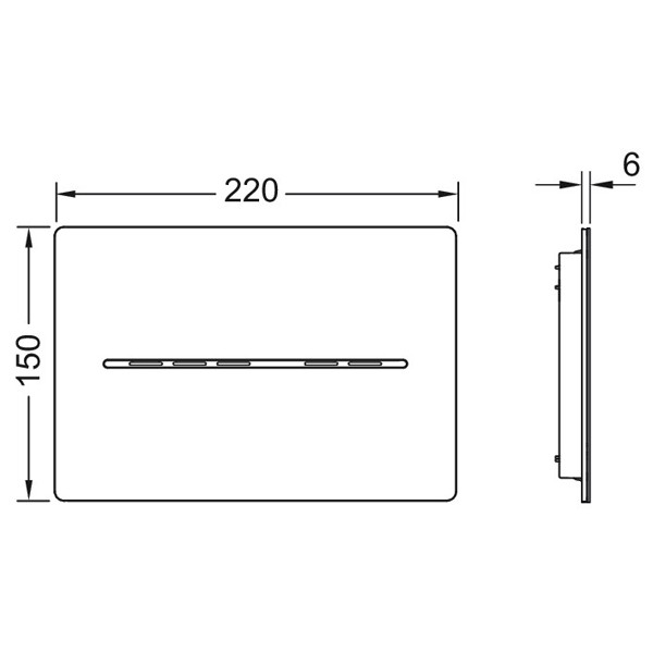 TECEsolid WC-Betätigungsplatte mit berührungsloser Auslösung, batteriebetrieben, 6V-Batterie, im Set mit WC Modul, verschiedene Farben