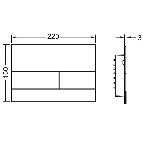 TECEsquare Metall Chrom schwarz gebürstet AFP