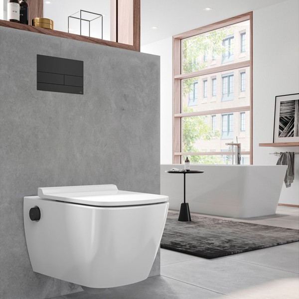 TECEsquare WC-Betätigungsplatte Metall 2 Schwarz matt