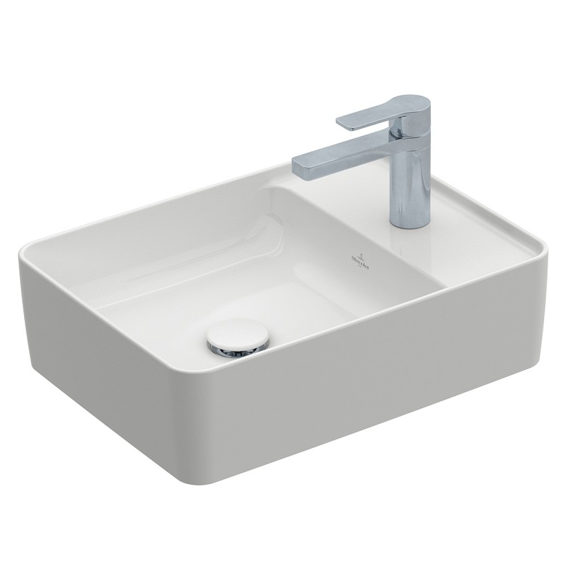 VB Aufsatzwaschbecken Collaro 4A1753 510x380mm Rechteck Stone White C+