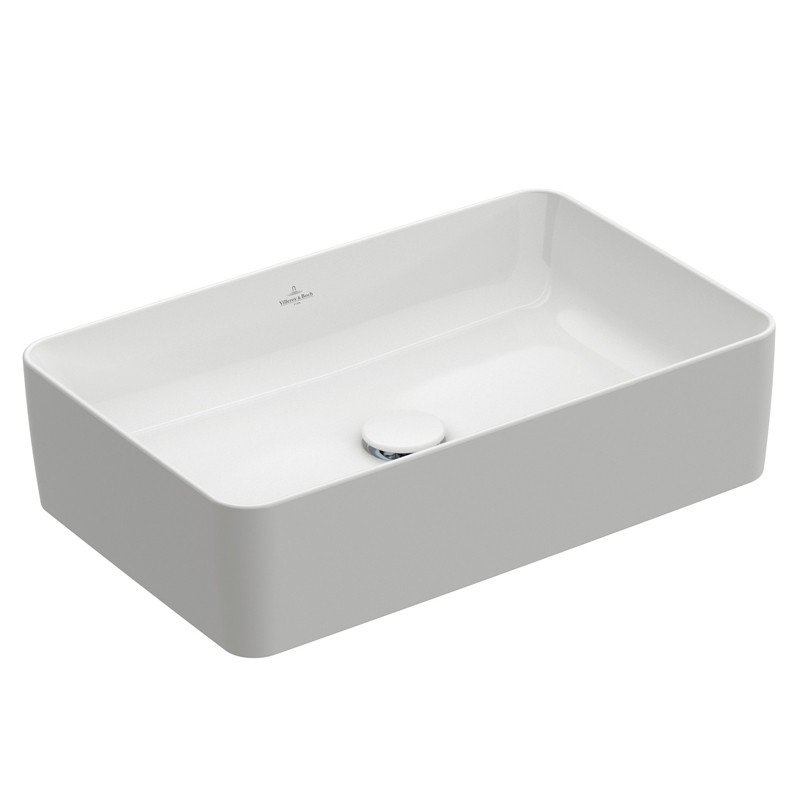 VB Aufsatzwaschbecken Collaro 4A2056 560x360mm Rechteck Stone White C+