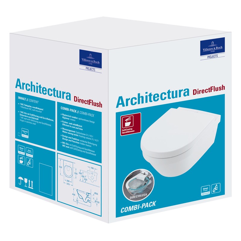 VB Combi-Pack Architectura 4694HR Oval Weiß Alpin CeramicPlus
