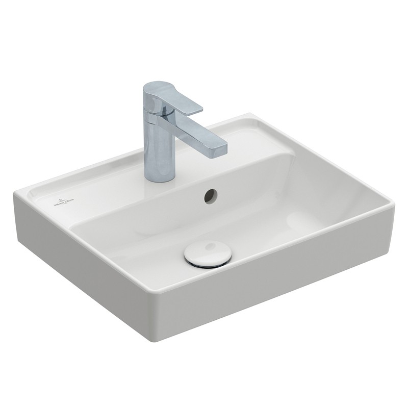 VB Handwaschbecken Collaro 433445 450x370mm Rechteck Stone White C+