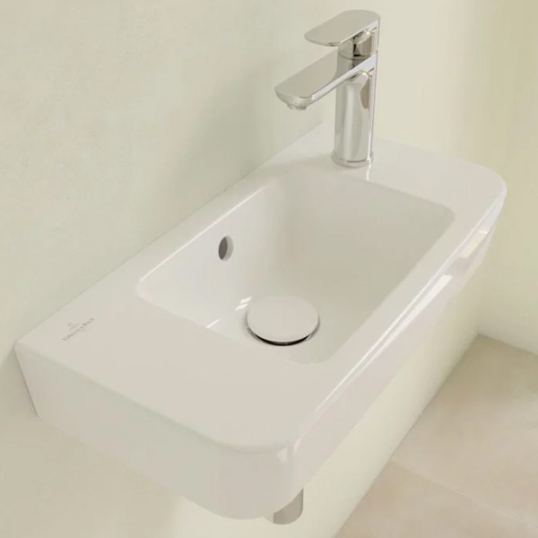 VB Handwaschbecken Compact O.novo 4342R5 500x250mm Eckig Weiß Alpin CeramicPlus