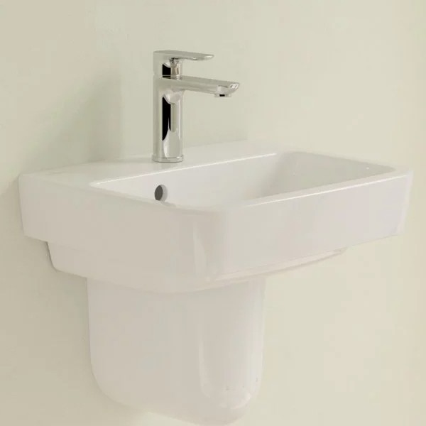 VB Handwaschbecken O.novo 434445 450x370mm Eckig Weiß Alpin CeramicPlus