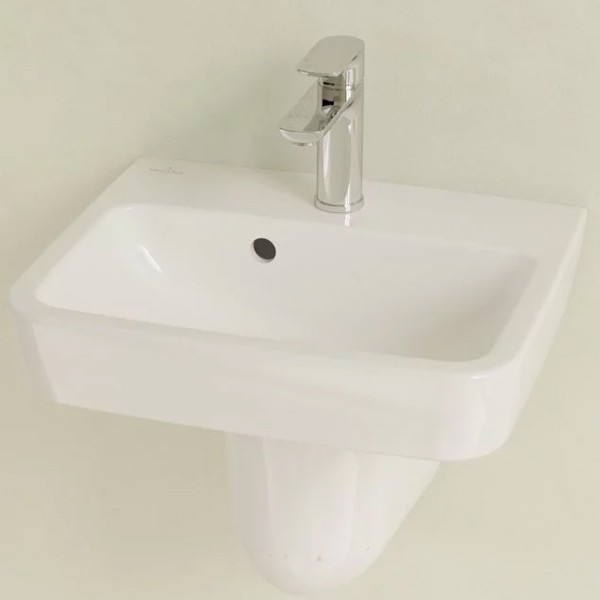 VB Handwaschbecken O.novo 434445 450x370mm Eckig Weiß Alpin CeramicPlus