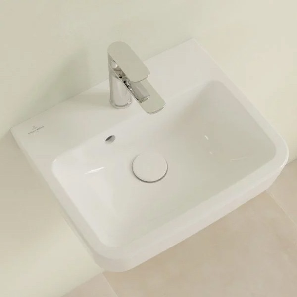 VB Handwaschbecken O.novo 434445 450x370mm Eckig Weiß Alpin CeramicPlus