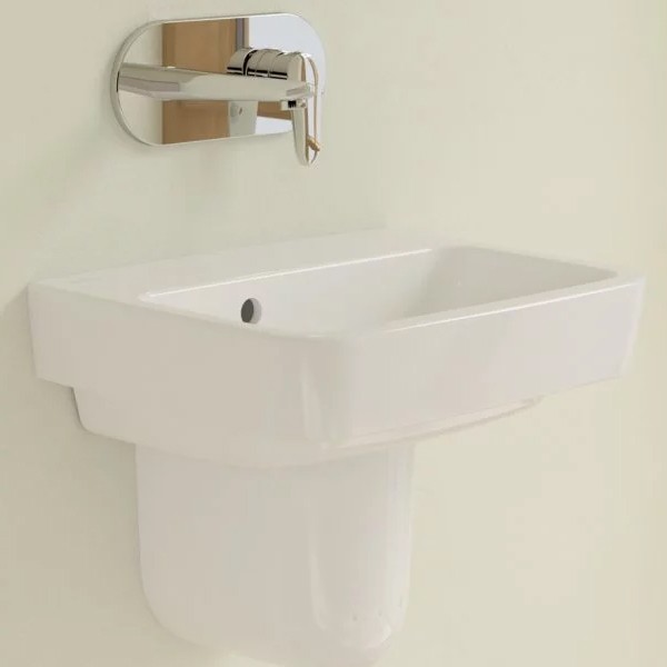 VB Handwaschbecken O.novo 434447 450x370mm Eckig Weiß Alpin CeramicPlus