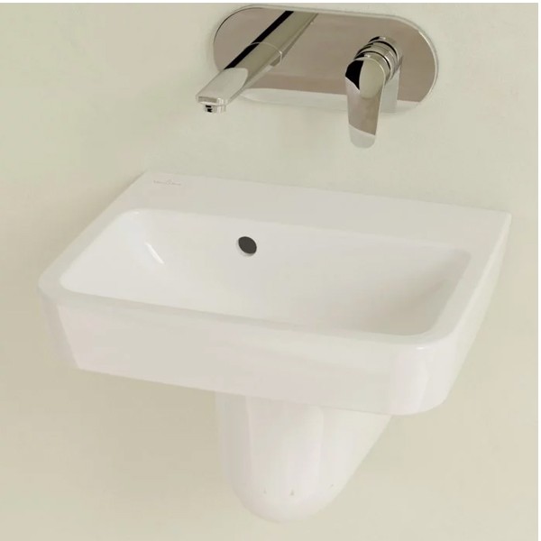 VB Handwaschbecken O.novo 434447 450x370mm Eckig Weiß Alpin CeramicPlus