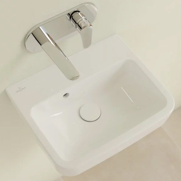 VB Handwaschbecken O.novo 434447 450x370mm Eckig Weiß Alpin CeramicPlus