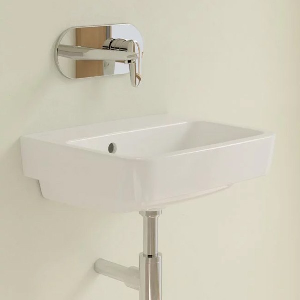 VB Handwaschbecken O.novo 43444J 450x370mm Eckig Weiß Alpin CeramicPlus