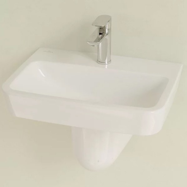 VB Handwaschbecken O.novo 434451 500x370mm Eckig Weiß Alpin CeramicPlus